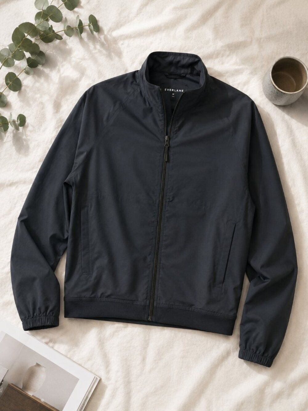 Everlarlane Black Lightweight Bomber Jacket Women’s XS Minimalist Streetwear